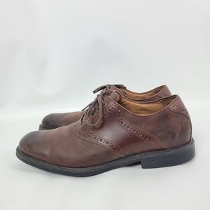JOHNSTON & MURPHY Sheepskin Waterproof Dual Width Leather Oxford Sz 10.5